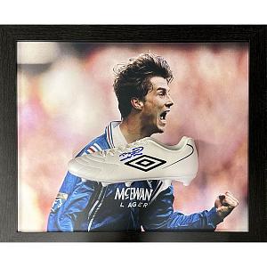 Rangers FC Laudrup Signed Boot (Framed) 1