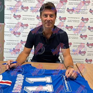 Rangers FC Laudrup Signed Shirt (Framed) 2