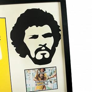 Socrates Signed Brazil Home Shirt & Silhouette - Framed 1