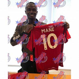 Liverpool FC Mane Signed Shirt (Framed) 2