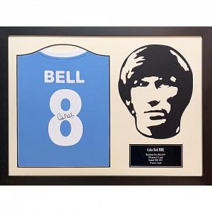Manchester City FC Bell Signed Shirt Silhouette 1