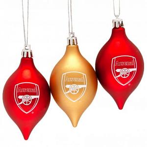Arsenal FC 3pk Vintage Baubles 1