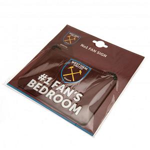 West Ham United FC Bedroom Sign No1 Fan 1