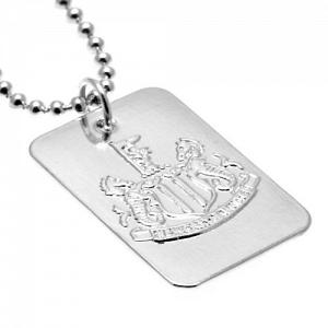 Newcastle United FC Dog Tag & Chain - Silver Plated 1