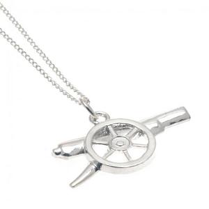Arsenal FC Sterling Silver Pendant & Chain GN 1