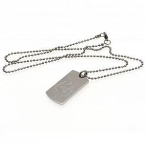 Newcastle United FC Dog Tag & Chain - Engraved Crest 1