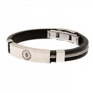 Chelsea FC Silver Inlay Silicone Bracelet 1