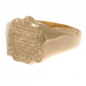 Liverpool FC 9ct Gold Crest Ring Small 1