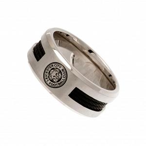 Leicester City FC Black Inlay Ring Medium 1