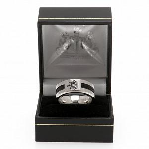 Newcastle United FC Ring - Black Inlay - Size X 2