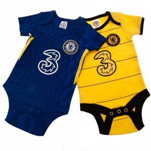 Chelsea FC 2 Pack Bodysuit 6/9 mths BY 1
