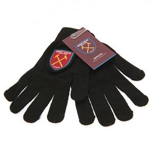 West Ham United FC Knitted Gloves Junior 1