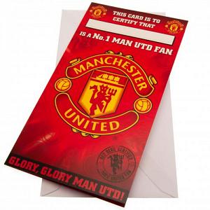 Manchester United FC Birthday Card - No 1 Fan 1