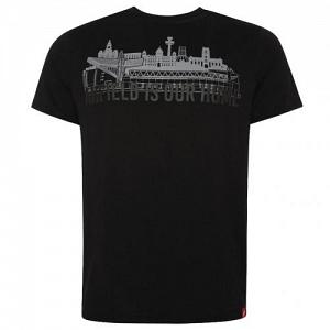Liverpool FC Anfield Skyline T Shirt Mens Black L 1